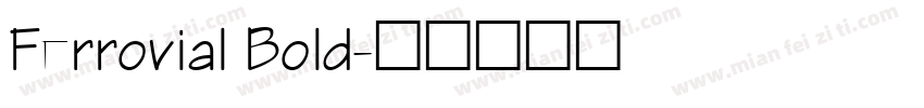 Ferrovial Bold字体转换